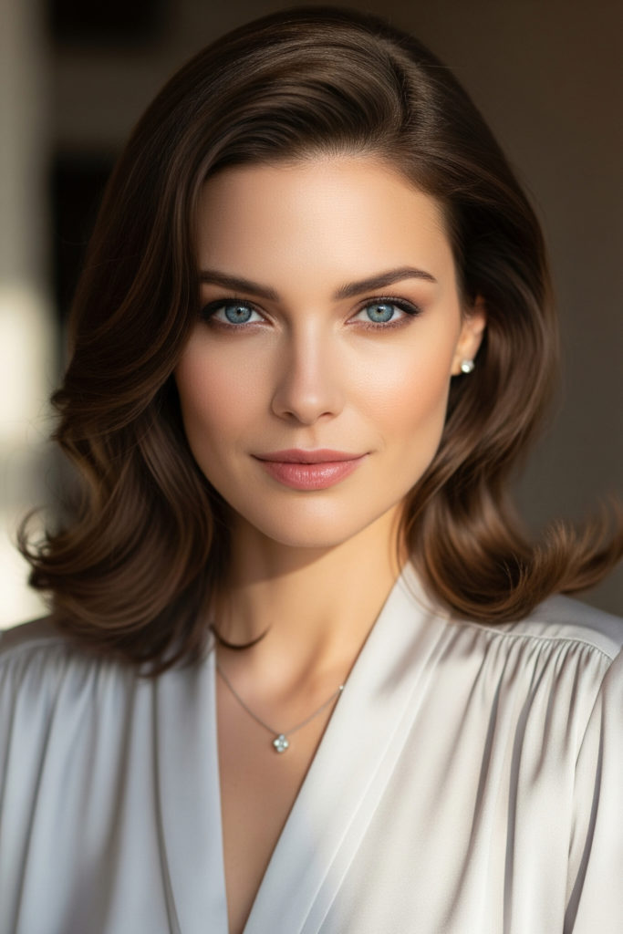 A woman with a bright winter complexion