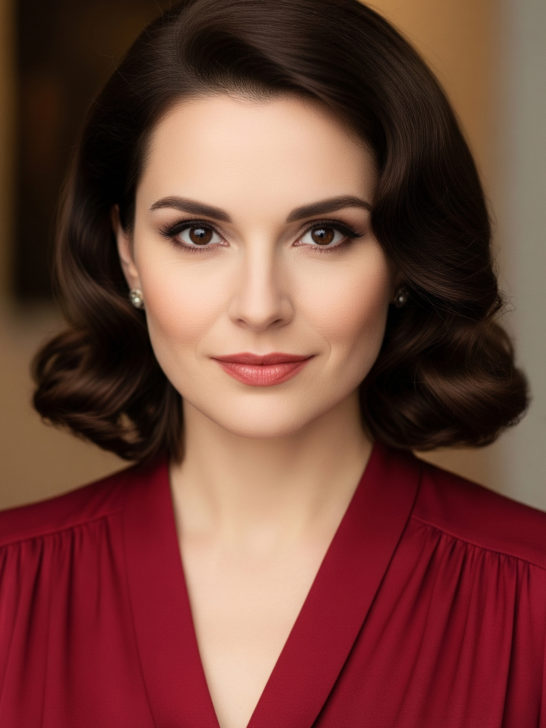 a woman with a deep winter complexion