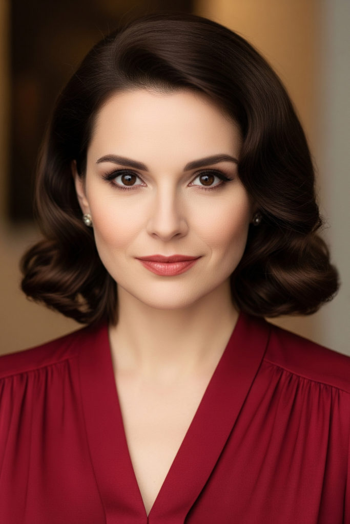 a woman with a deep winter complexion