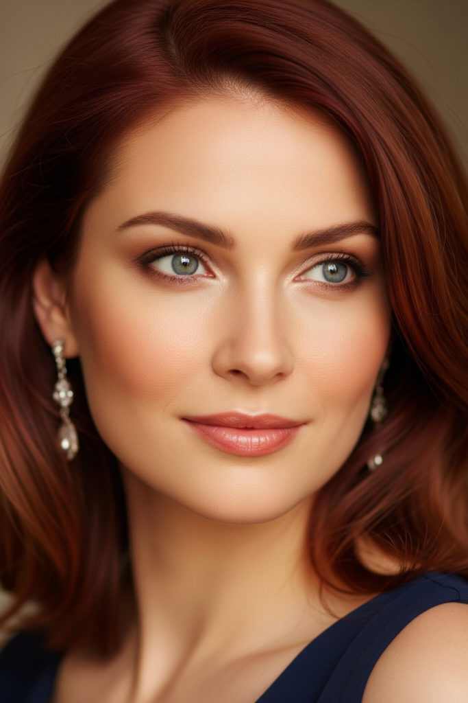 a woman with a bright spring complexion