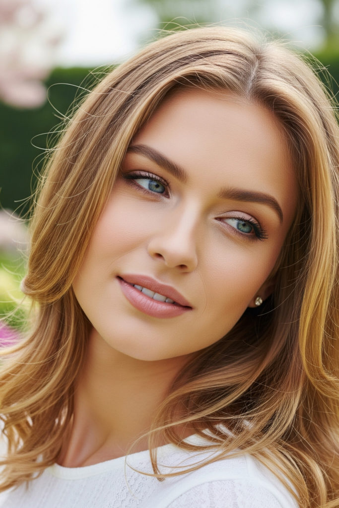 A woman with a true spring complexion