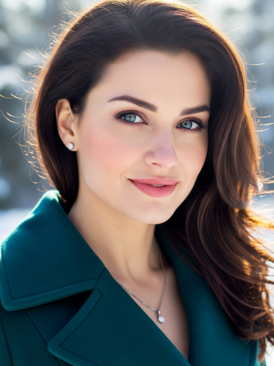 a woman with a true winter complexion