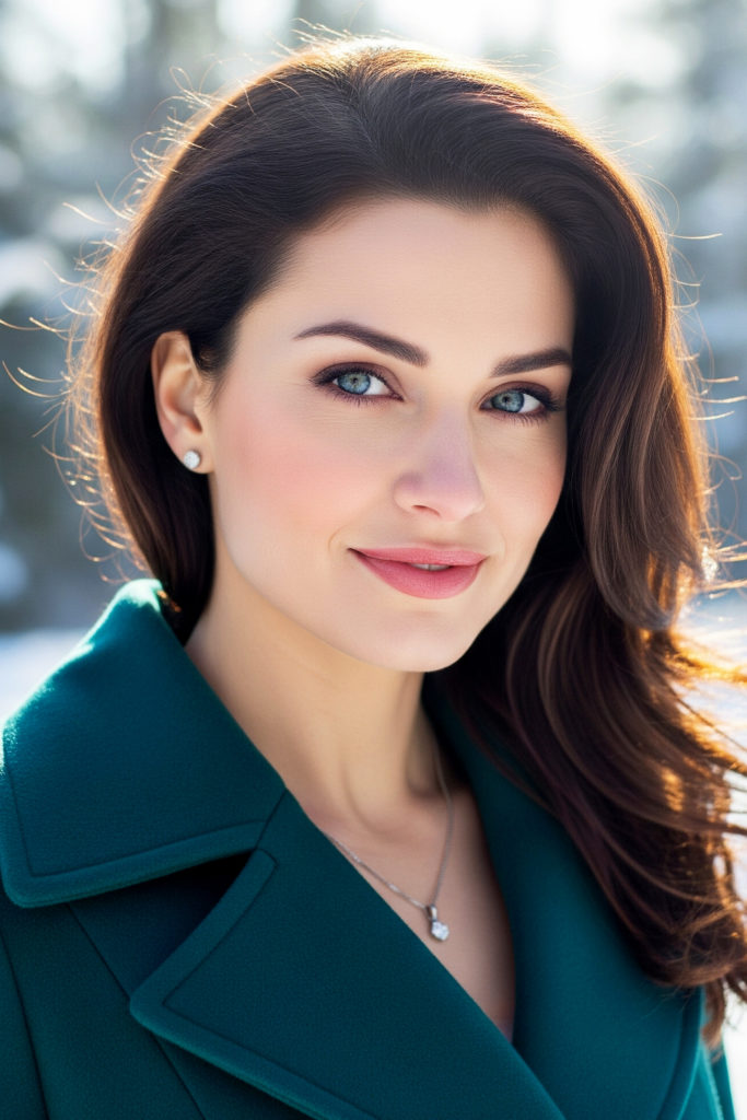 a woman with a true winter complexion